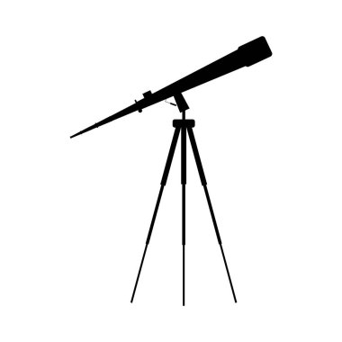 Vector illustration, telescope silhouette, suitable for logos, symbols and icons