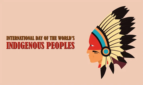 Mobilevector Illustration International Day World Indigenous Peoples Held Every August — Stok Vektör