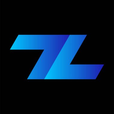 Harf TL Logo Tasarım Vektörü İllüstrasyonu siyah arkaplanda izole edildi