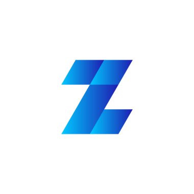 Z Harfi Logo Tasarım Vektörü İllüstrasyonu beyaz arkaplanda izole edildi