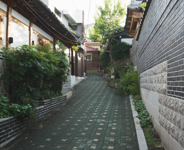 Calle Coreana Hanok Village — Foto de Stock