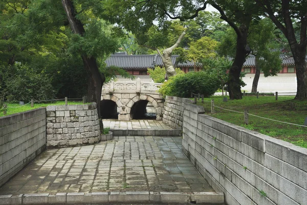 Zahrada Paláce Changdeokgung Soulu — Stock fotografie