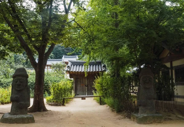 Κορεάτικο Λαϊκό Χωριό Στην Ιστορική Πύλη Suwon — Φωτογραφία Αρχείου