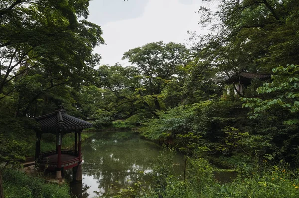 secret garden at Changdeokgung Palace around nature