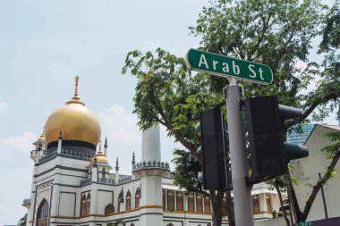 Mescid Sultan 'la Singapur sokak manzarası