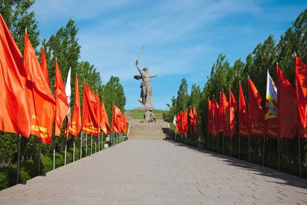 Mamaev Kurgan Heroes Sztálingrád csata Volgograd, Oroszország — Stock Fotó