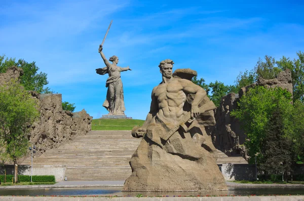 Monument Stay to the Death a Mamaev Kurgan, Volgograd, Russia Immagini Stock Royalty Free