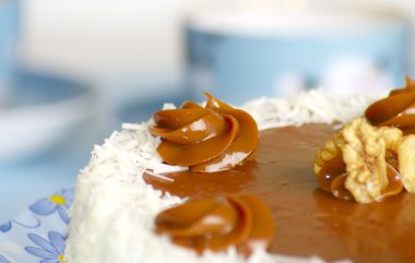 lezzetli bisküvi Pasta krema ile