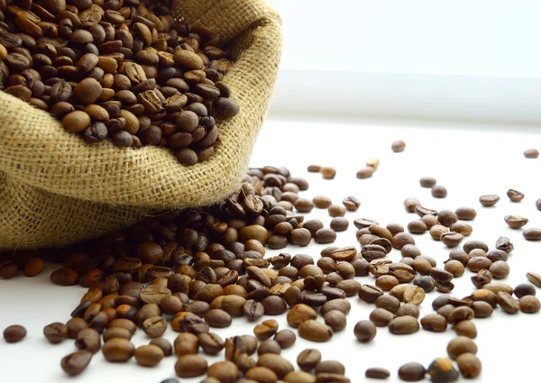 커피와 커피 콩의 부 대 — 스톡 사진