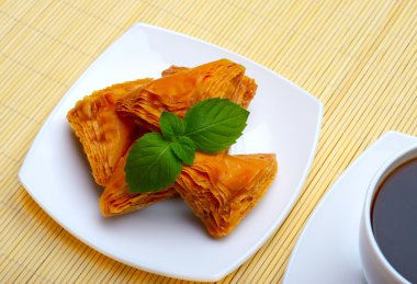 Türk baklava ve kahve