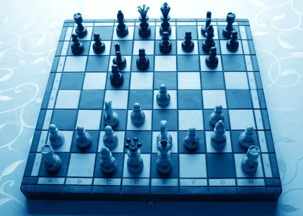 Sicilian defense in chess game — Stock Photo, Image