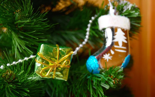 Decorações e presentes no Natal — Fotografia de Stock