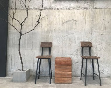 Ev ve kafe için endüstriyel çatı katı. Çatı katı, endüstriyel iç mekan..