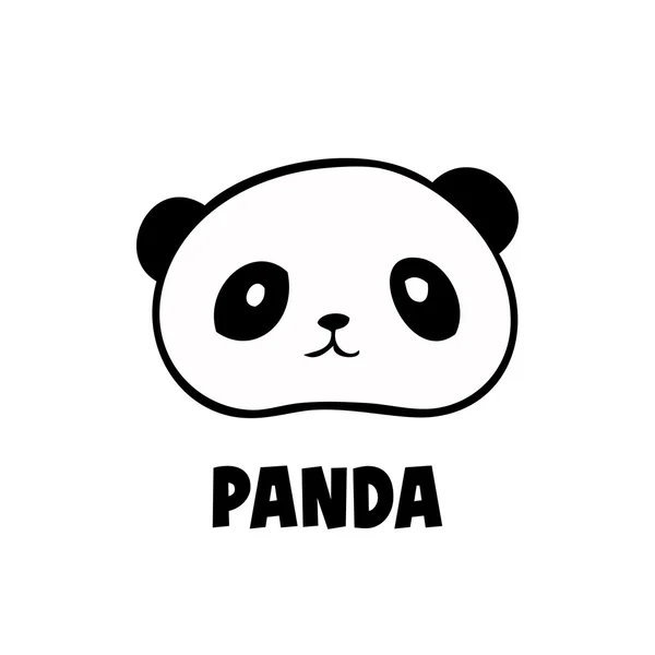 Icône tête panda — Image vectorielle
