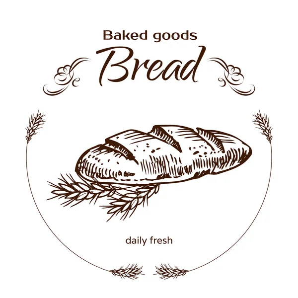 Logo chleb brązowy — Wektor stockowy