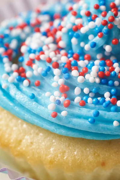 Cupcake de baunilha decorado — Fotografia de Stock