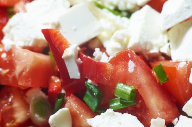 Son derece sağlıklı ve lezzetli taze salata makro.