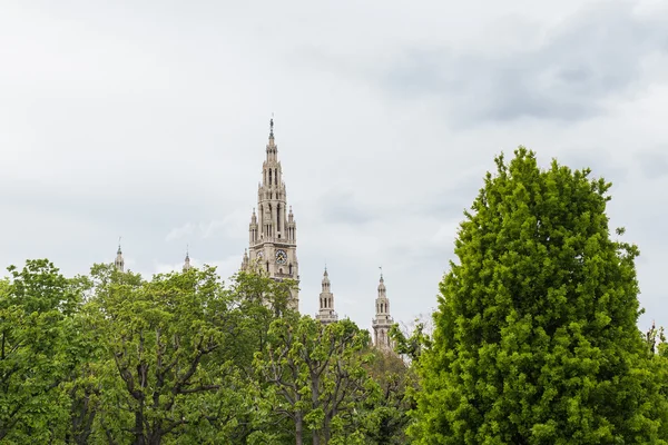 Viyana'nın Belediye Binası (Rathaus). Avusturya.