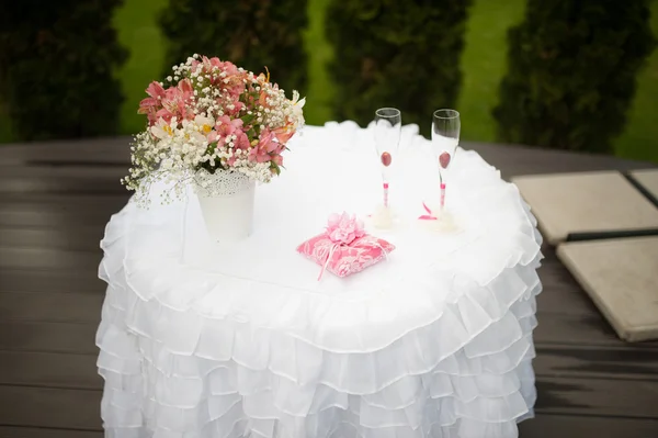 Mesa de decoración de boda — Foto de Stock