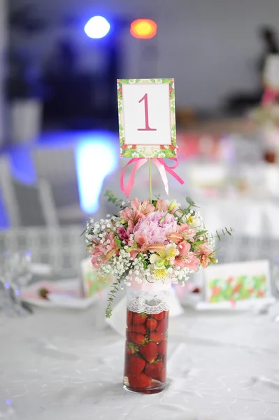 Flores de decoração de casamento — Fotografia de Stock