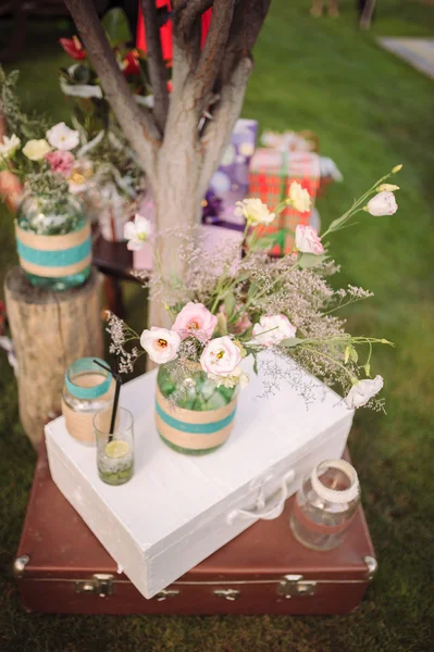 Flores de decoração de casamento — Fotografia de Stock