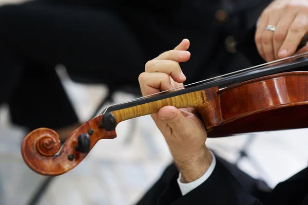 Mann Geiger spielt klassische Geigenmusik — Stockfoto