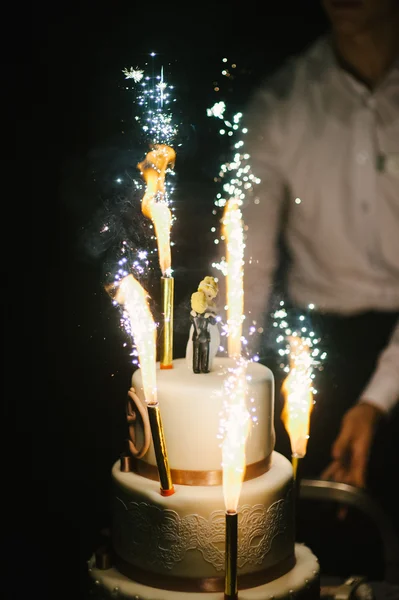 Düğün pastası töreninde — Stok fotoğraf