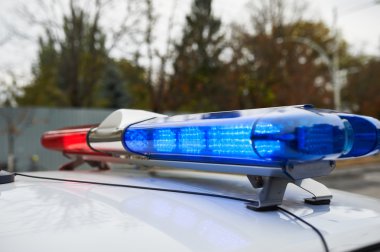 bir acil durum polis arabası Lightbar
