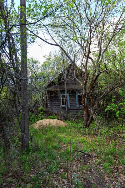 Casas Abandonadas Zona Exclusão Zona Chernobil — Fotografia de Stock