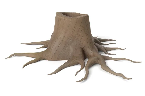 Illustratie Van Een Cartoon Tree Stump — Stockfoto