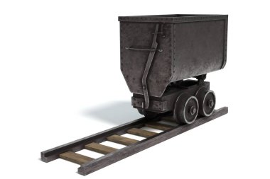 Madenci Arabasının 3B Görünümü 