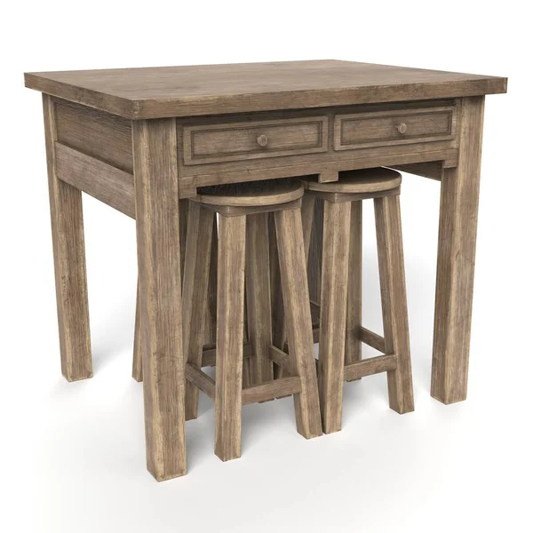 Illustration Old Wood Table — Stock Photo, Image