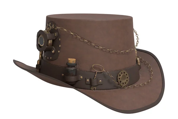 Bir Steampunk Şapkasının 3B Görünümü