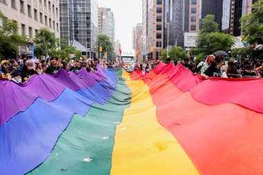 LGBTQ Onur Yürüyüşü, Toronto, Kanada - 24 Haziran 2018. 