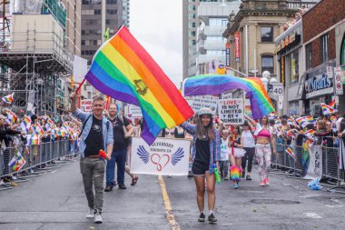 LGBTQ Onur Yürüyüşü, Toronto, Kanada - 24 Haziran 2018. 