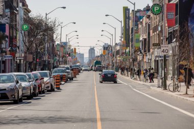 Toronto 'daki Bloor caddesi Coronavirüs salgını nedeniyle boş. 