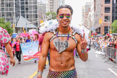 LGBTQ Pride Parade, Toronto, Canada - 24, June 2018.  clipart