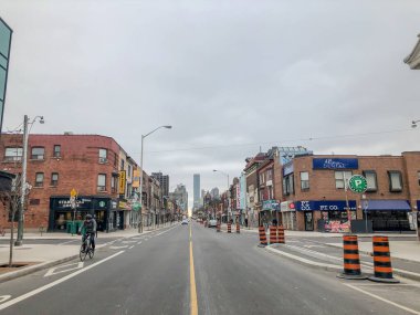 Toronto şehir merkezi Coronavirüs salgını nedeniyle bomboş.. 