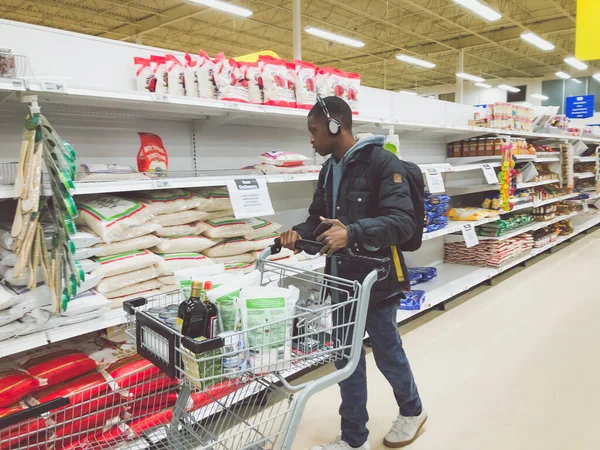 Toronto Ontario Kanada Maart 2020 Levensmiddelen Verband Met Het Verwijderen — Stockfoto