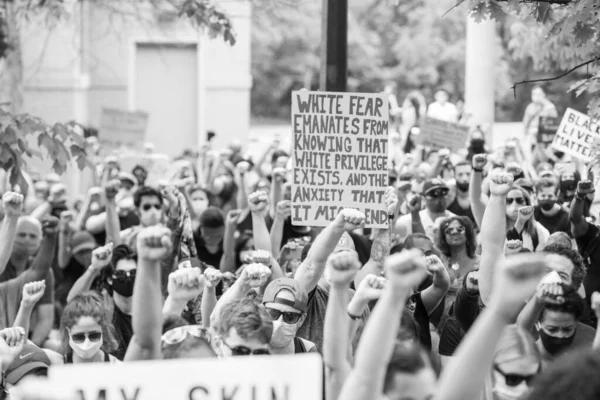 Toronto Ontario Canadá Junio 2020 Marcha Contra Racismo Solidaridad Con — Foto de Stock