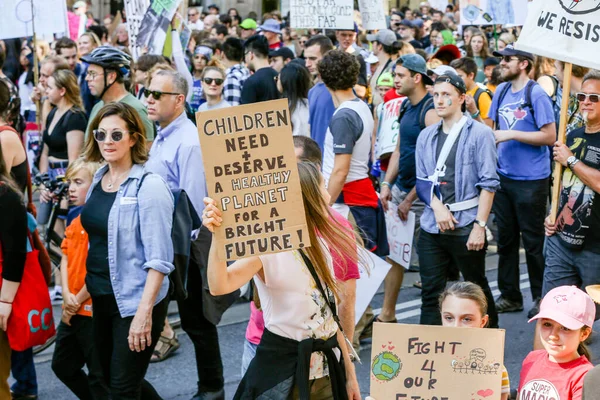 Toronto Ontario Canadá Septiembre 2019 Protesta Contra Cambio Climático Viernes —  Fotos de Stock