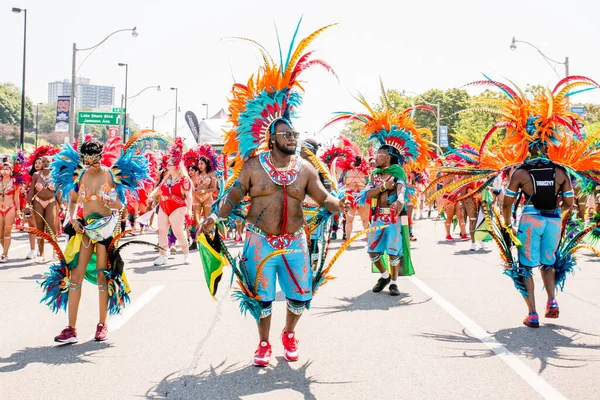 2019年8月3日 多伦多加勒比狂欢节 Toronto Caribbean Carnival Grand Parade 北美最大的街头节庆之一 — 图库照片