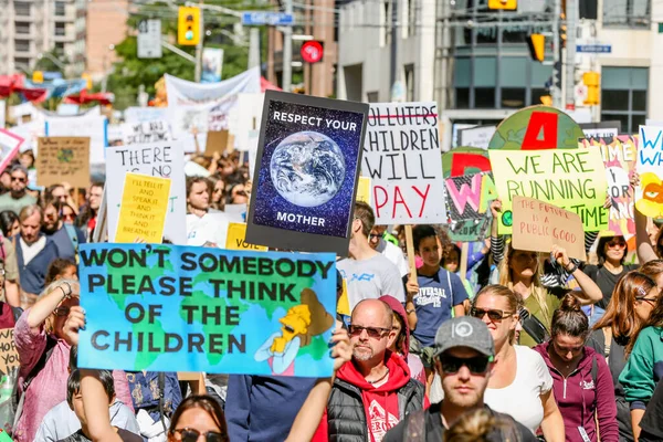 Toronto Ontario Canada Setembro 2019 Sextas Feiras Para Futuro Protesto — Fotografia de Stock
