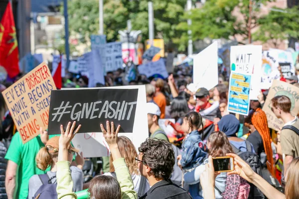Toronto Ontario Canada September 2019 Vrijdag Voor Toekomst Protest Tegen — Stockfoto