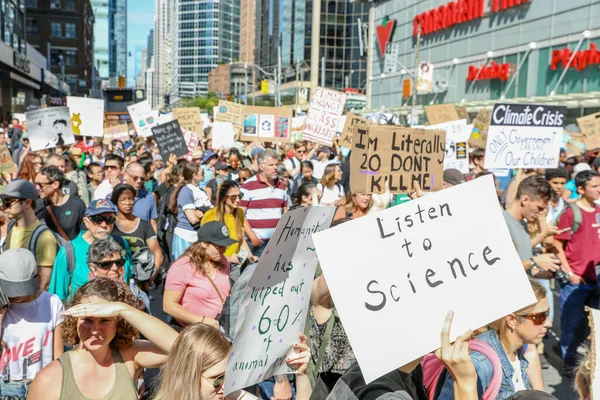 Toronto Ontario Canadá Septiembre 2019 Protesta Contra Cambio Climático Viernes — Foto de Stock