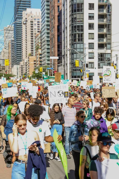 Toronto Ontario Canadá Septiembre 2019 Protesta Contra Cambio Climático Viernes —  Fotos de Stock