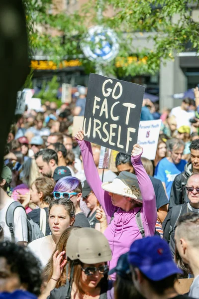 Торонто Онтарио Канада Сентября 2019 Года Протест Против Изменения Климата — стоковое фото