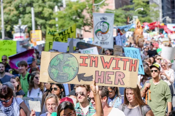 Toronto Ontario Kanada Wrzesień 2019 Piątki Dla Przyszłości Protest Sprawie — Zdjęcie stockowe