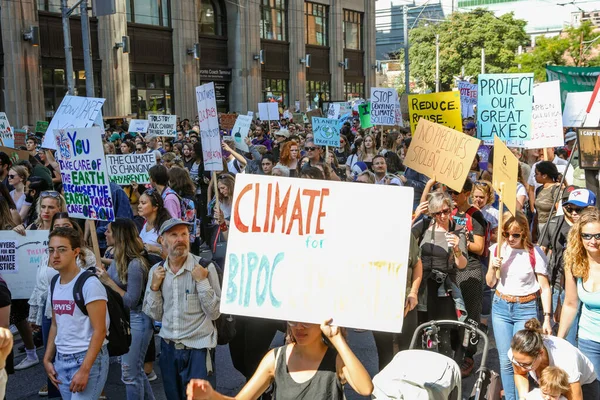 Toronto Ontario Kanada Wrzesień 2019 Piątki Dla Przyszłości Protest Sprawie — Zdjęcie stockowe