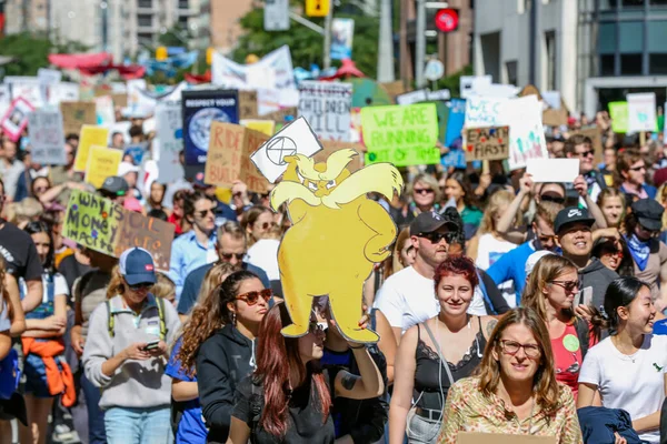 Toronto Ontario Canadá Septiembre 2019 Protesta Contra Cambio Climático Viernes — Foto de Stock